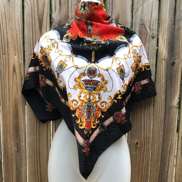 VTG Glamour Oversized Square Scarf - Picture 3 of 9